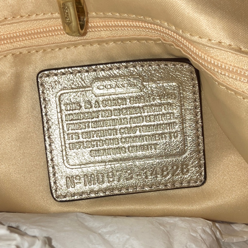 Coach Peyton Leather Mosiac Shoulder Bag - Picture 11 of 12